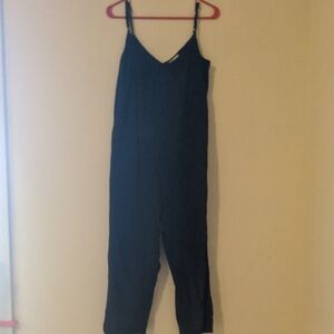 Coyuchi Black Sleeveless V-Neck Jumpsuit